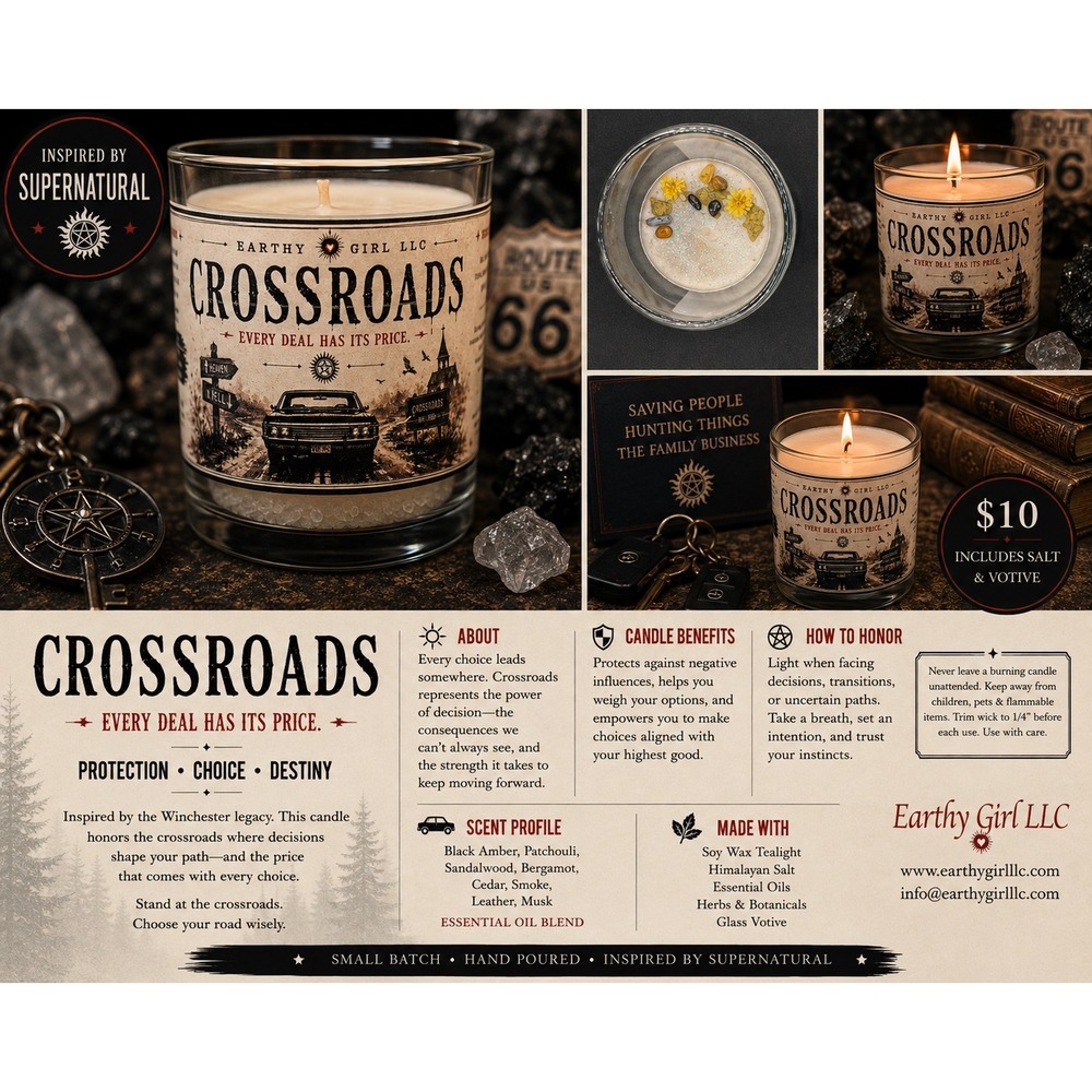 Crossroads Supernatural Inspired Tea Light Candle et